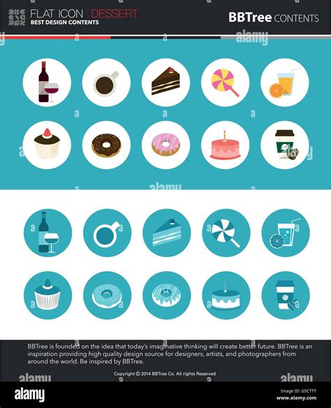 Desserts Drinks Icon Set Vector Stock Vector Image And Art Alamy