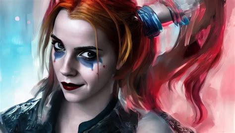 Emma Watson As Harley Quinn Hyperdetailed Stable Diffusion