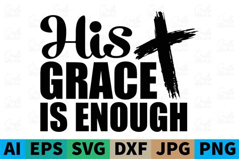 His Grace Is Enoughchristian Svg Design Graphic By Crafts House