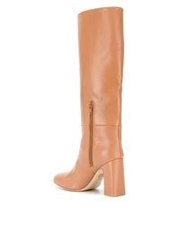 Bottes Hauteur Genou En Cuir Marron Clair Stuart Weitzman