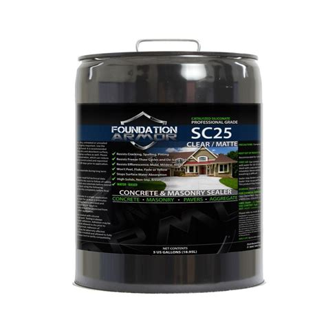 Foundation Armor 5 Gal SC25 Siliconate Water Repellent Sealer For