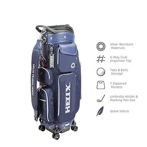 Helix Golf Bag Cover Large Caddy Bag Wheel With Oxford Cloth Blue Ebay