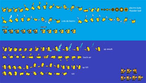 Pikachu Sprite Sheet Extras By Xxalexsmashxx On Deviantart