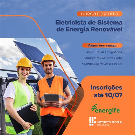 Curso Gratuito De Eletricista Em Sistemas De Energia Renovável Retificado — Instituto Federal