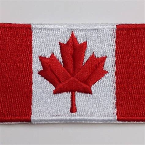 Embroidered Canada Flag Etsy