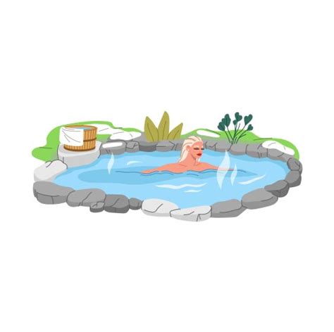 Hot Spring Bath Vector Images Over 500