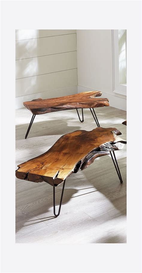 Natural Wood Slab Coffee Table Denton Woodworks