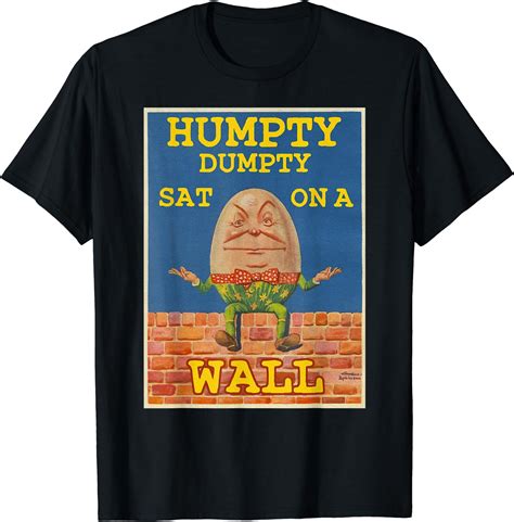 Retro Fairytale Tshirt Art Humpty Dumpty Sat On A Ubuy India