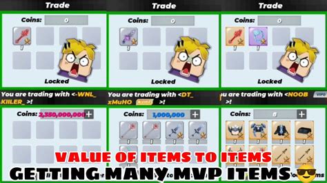 Getting Many Mvp Items Value Of Items To Items Trading In