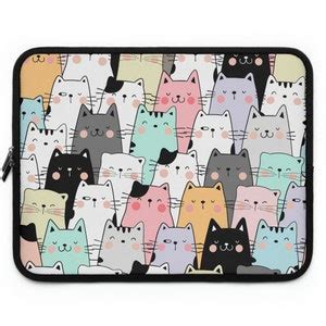 Cute Kawaii Cat Laptop Cover, Cat Laptop Sleeve, 15 17 Laptop Case ...