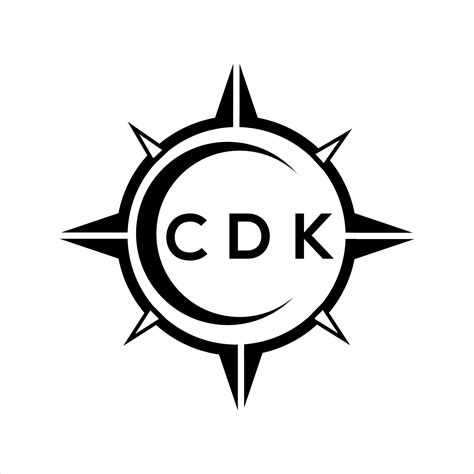 cdk abstract technology circle setting logo design  white background
