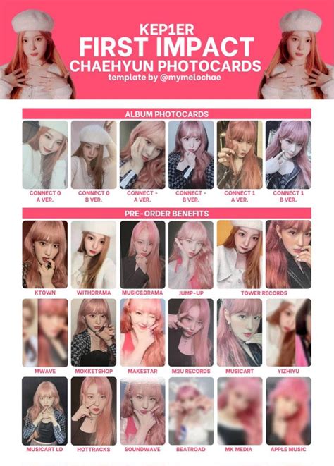 Kep1er First Impact Doublast Pob Photocards Xiaoting Chaehyun Mwave