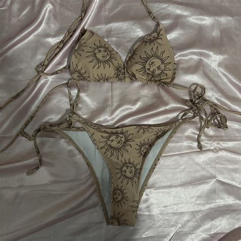 Sun Print Bikini Size S Never Worn Only Tried On Depop