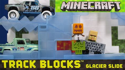 Minecraft Hot Wheels Track Blocks Glacier Slide And HW Snow Stormers Pack YouTube