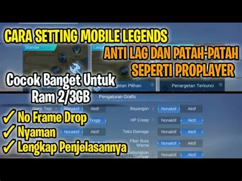 Cara Setting Pengaturan Mobile Legends Terbaru Settingan Ml