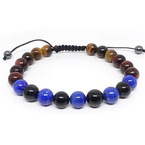 Bracelet Homme Les 3 Oeils Et Lapis Lazuli