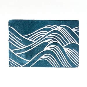 Japanese Waves Original Block Print Water Pattern - Etsy