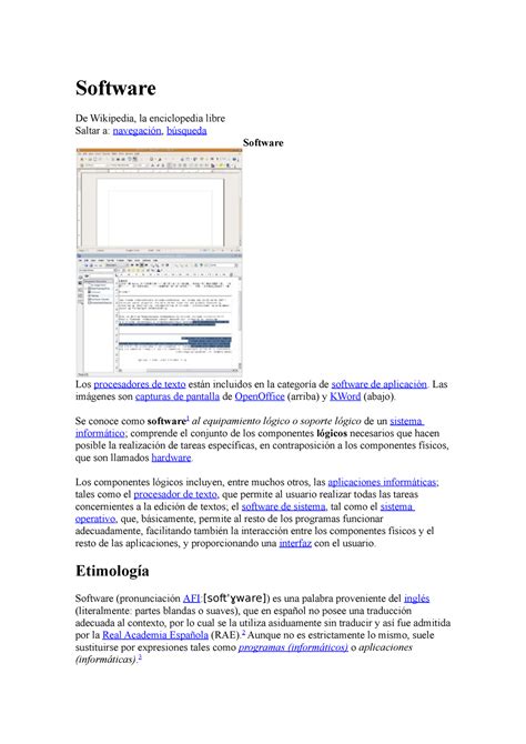 Softwar Informe Software De Wikipedia La Enciclopedia Libre Saltar