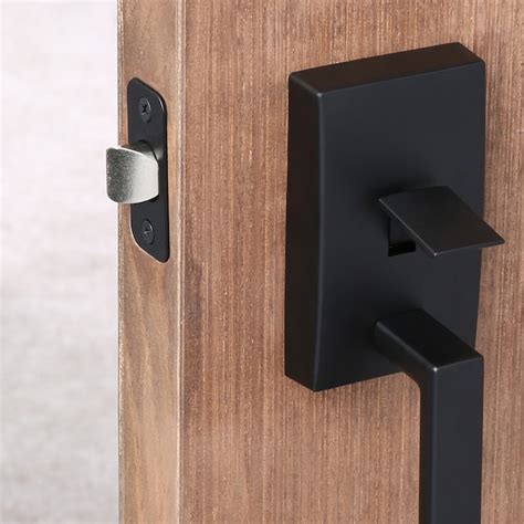 Schlage Fe285 Century Matte Black Entry Door Exterior Handle Latitude