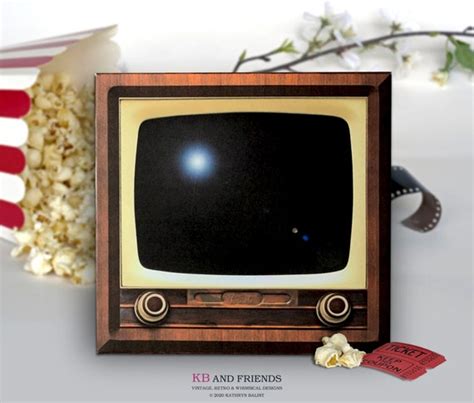 Retro TV Box Template / Vintage Television DIY Box for Crafts - Etsy