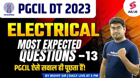 Pgcil Recruitment Electrical Most Expected Questions Pgcil