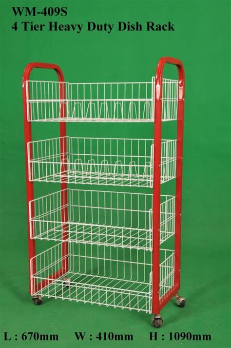 Wm S Tier Heavy Duty Dish Rack Rak Besi Rack Pinggan Mangkuk