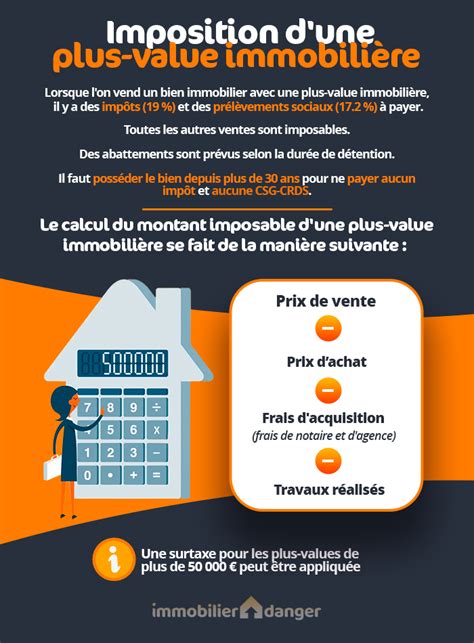 Plus Value Immobili Re Imposition En Immobilier Danger