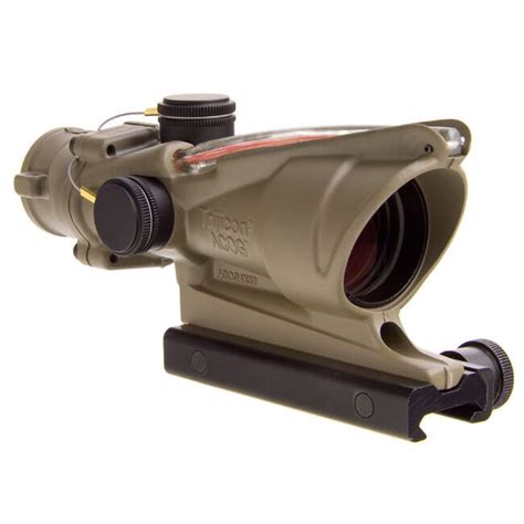 2 gifts 4x32 Fiber Optic Scope FDE Chevron Reticle RED Weapon Sight ACOG Clone Hunting Equipment ...