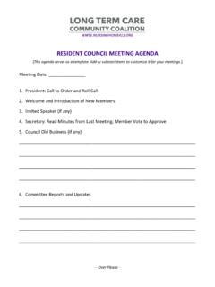 Resident Council Meeting Agenda Template Know Your Council Is Pdf Pro