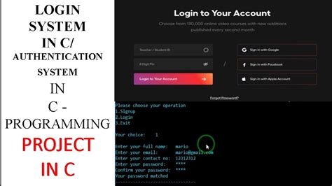 C PROGRAMMING PROJECTS LOGIN SYSTEM IN C PROGRAMMING YouTube