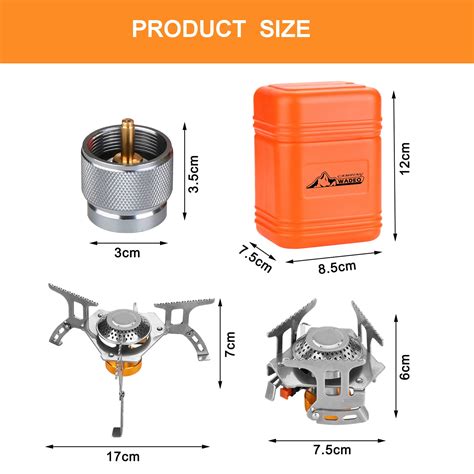 WADEO 6800W Windproof Camping Gas Stove Small Camping Stove With Piezo