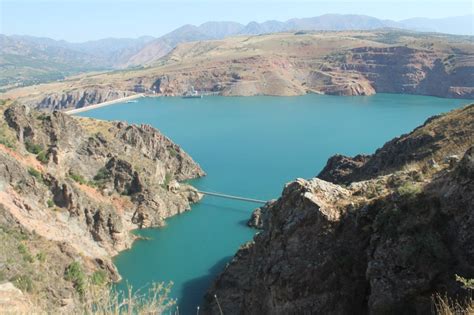 Чарвакское водохранилище вид сверху | Пикабу