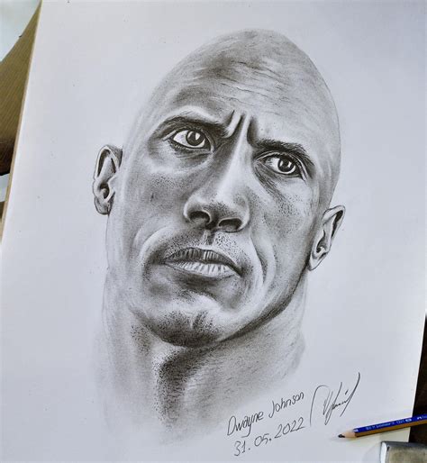 Dwayne Johnson Portre Drawingpencil Art By Cizmelikarakalem On Deviantart