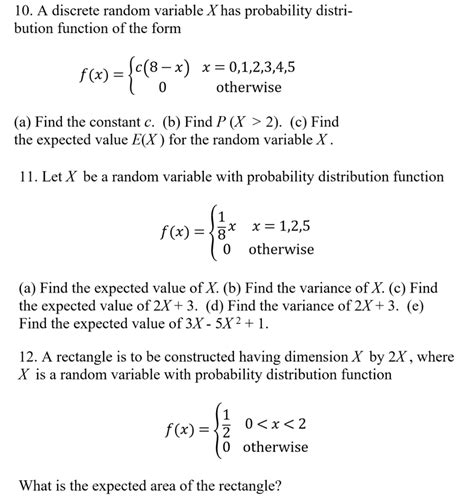 Solved A Discrete Random Variable X Has Probability Chegg