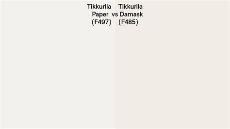 Tikkurila F497 - Paper vs F485 - Damask side by side comparison