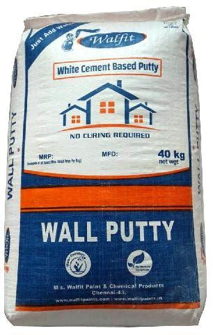 White Cement Based Wall Putty Feature Long Shelf Life Super Smooth