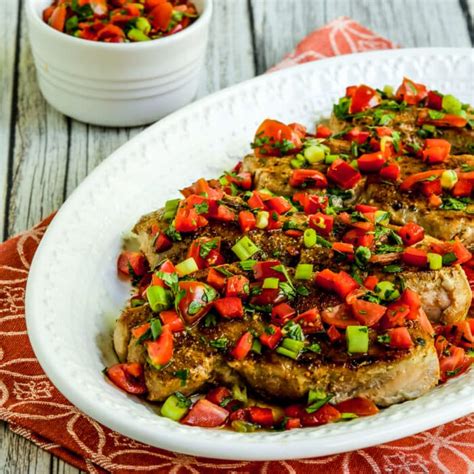 Creole Pork Chops With Tomato Pepper Relish Kalyns Kitchen