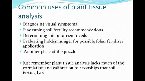 Video Plant Tissue Analysis Youtube