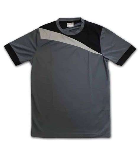 Grey Black Color Block Sports Jersey - Inkholic