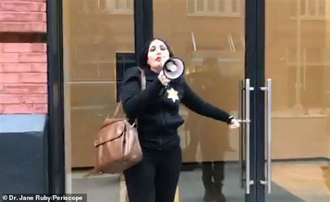 Laura Loomer handcuffs herself to Twitter HQ after being banned | Daily ...