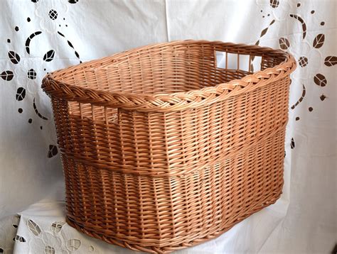 Wicker Laundry Basket Handwoven Storage Basket Laundry Etsy