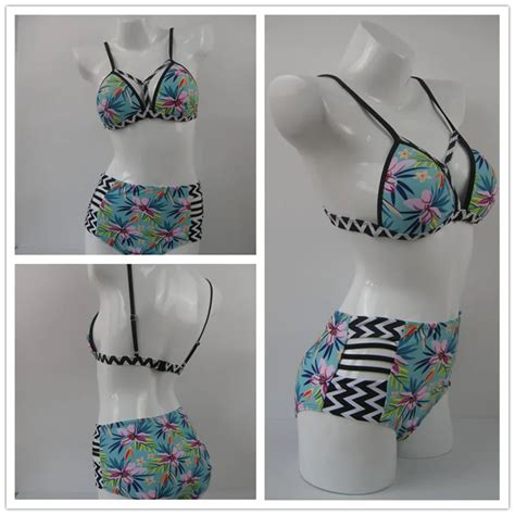 Ariel Sarah Swimwear Women Plus Size High Waist Swimsuit Push Up Brazilian Bikini Set