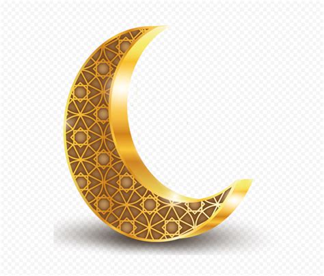 Hd D Ramadan Gold Crescent Moon Png Citypng