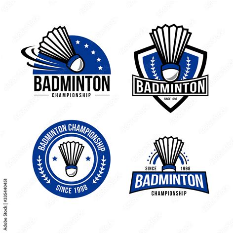 badminton logo Stock Vector | Adobe Stock