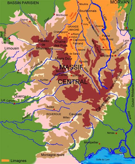 Massif Central Voyages Cartes