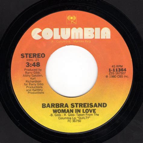 Barbra Archives Singles Woman In Love From Guilty Album Barry Gibb