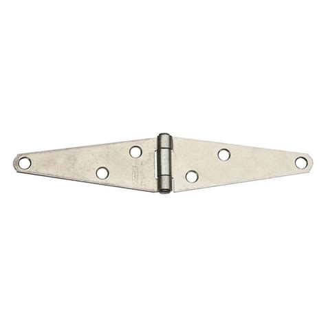 National Hardware 4 In Zinc Plate Heavy Strap Hinge N127 969 The Home Depot