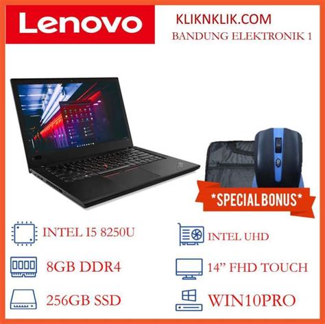 Jual Laptop Kerja Murah Promo Lenovo Thinkpad T480 Intel Core I5 Black