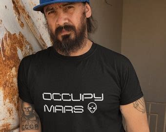 Elon Musk Occupy Mars T Shirt Joe Rogan Podcast Shirt Etsy