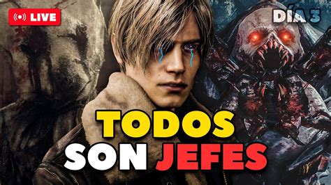 RESIDENT EVIL 4 REMAKE PERO TODOS LOS ENEMIGOS SON JEFES Día 3